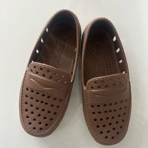 Kids Brown Slip-On Loafers